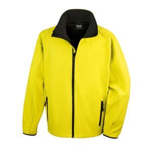 Result Mens Core Printable Softshell Jacket / Yellow / Black